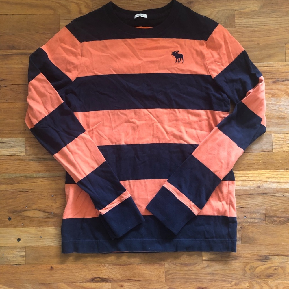 Abercrombie Long Sleeve Wide Stripe Tee